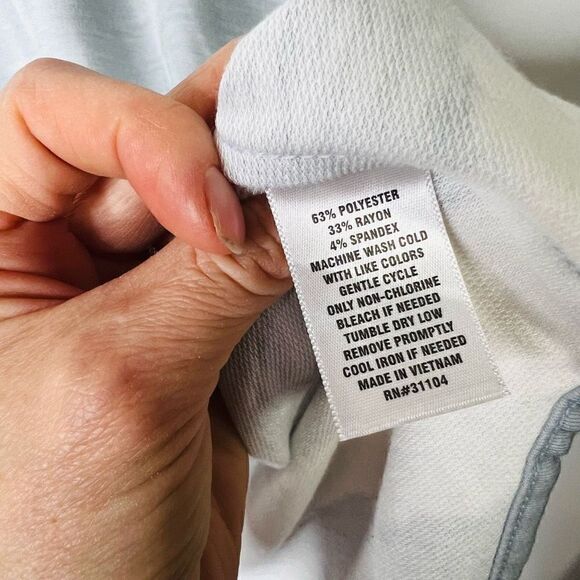 New Directions Womens T Shirt Midi Dress Short Sleeve Stripes Blue White Petite - Picture 8 of 9